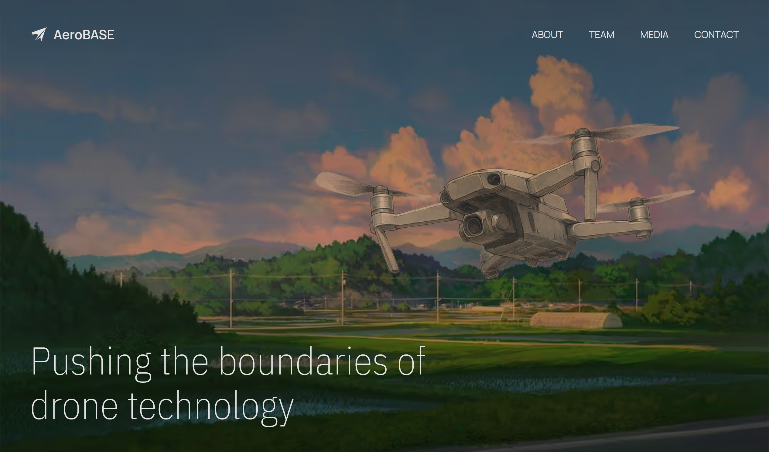 screenshot of the AeroBASE page